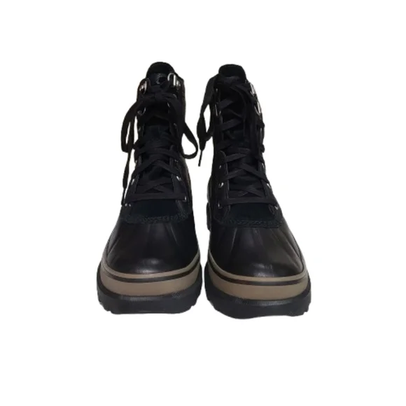 Sorel Men's Caribou Storm Boots Waterproof Black Brown Rain Snow Leather Laceup - Picture 3 of 14